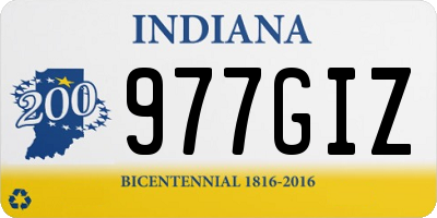 IN license plate 977GIZ