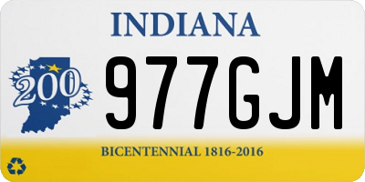 IN license plate 977GJM