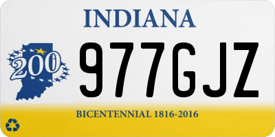 IN license plate 977GJZ
