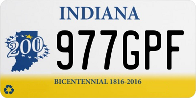 IN license plate 977GPF