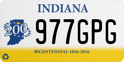IN license plate 977GPG