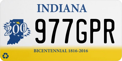 IN license plate 977GPR