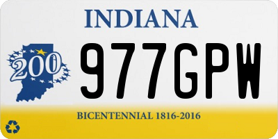 IN license plate 977GPW