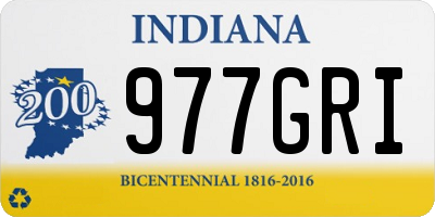 IN license plate 977GRI