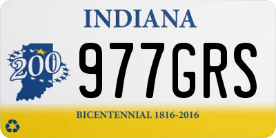 IN license plate 977GRS