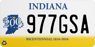 IN license plate 977GSA