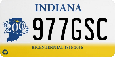 IN license plate 977GSC