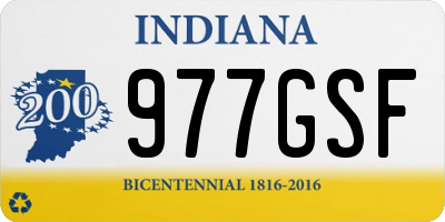 IN license plate 977GSF