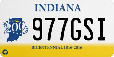 IN license plate 977GSI
