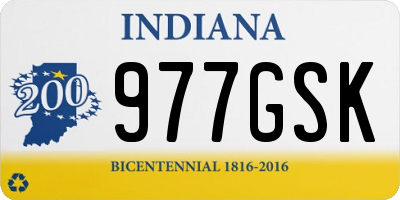 IN license plate 977GSK