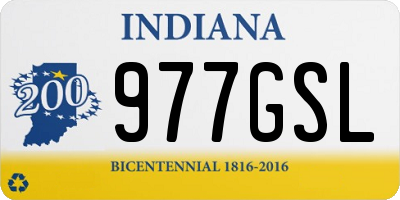 IN license plate 977GSL