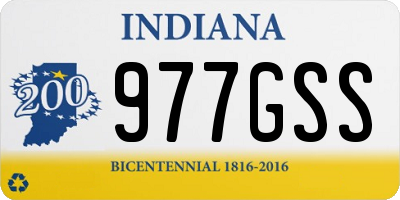 IN license plate 977GSS