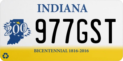 IN license plate 977GST