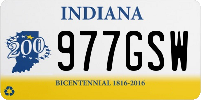 IN license plate 977GSW