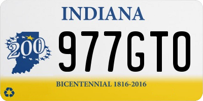 IN license plate 977GTO
