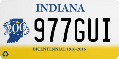 IN license plate 977GUI