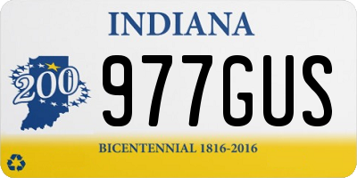 IN license plate 977GUS