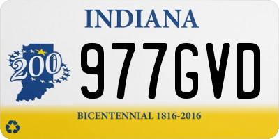 IN license plate 977GVD