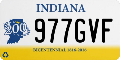 IN license plate 977GVF