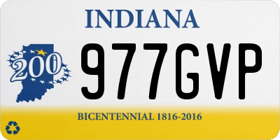IN license plate 977GVP