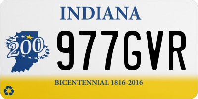 IN license plate 977GVR