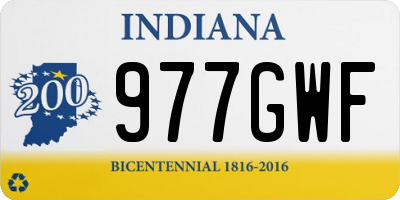 IN license plate 977GWF