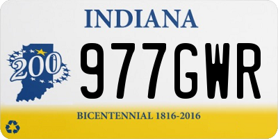 IN license plate 977GWR