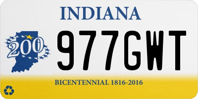 IN license plate 977GWT