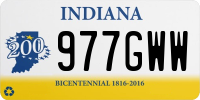 IN license plate 977GWW