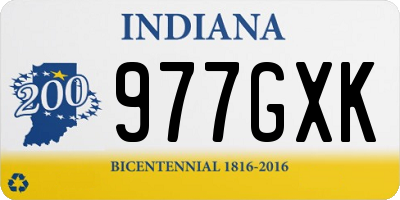 IN license plate 977GXK