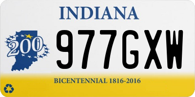 IN license plate 977GXW
