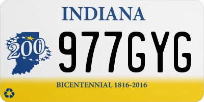 IN license plate 977GYG