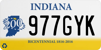 IN license plate 977GYK