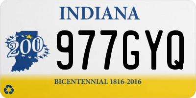 IN license plate 977GYQ