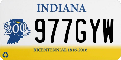 IN license plate 977GYW