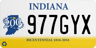 IN license plate 977GYX