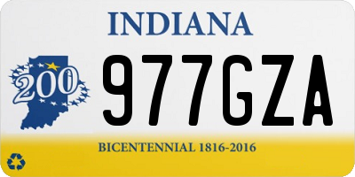 IN license plate 977GZA