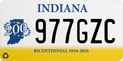 IN license plate 977GZC