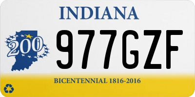 IN license plate 977GZF