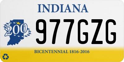 IN license plate 977GZG