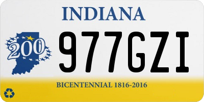 IN license plate 977GZI