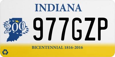 IN license plate 977GZP