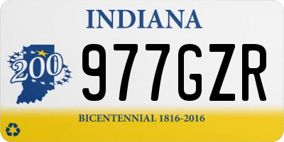 IN license plate 977GZR
