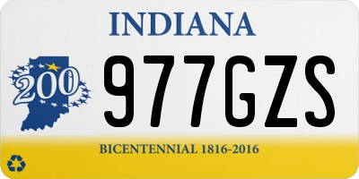 IN license plate 977GZS