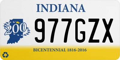 IN license plate 977GZX