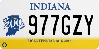 IN license plate 977GZY