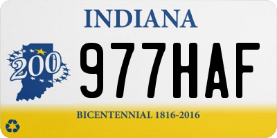 IN license plate 977HAF