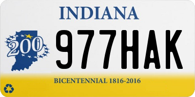 IN license plate 977HAK