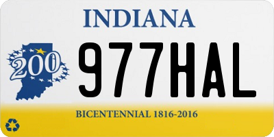 IN license plate 977HAL