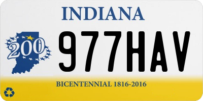 IN license plate 977HAV